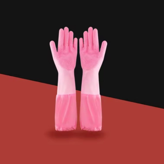 🧤 PetAura™ Magic Pet Grooming & Cleaning Gloves – Silicone Bath Scrubber, Hair Remover & Multi-Use