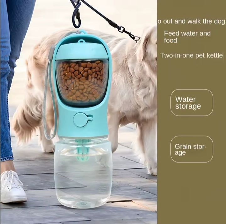 PetAura DuoHydra™-Portable Pet Water and Food Bottle