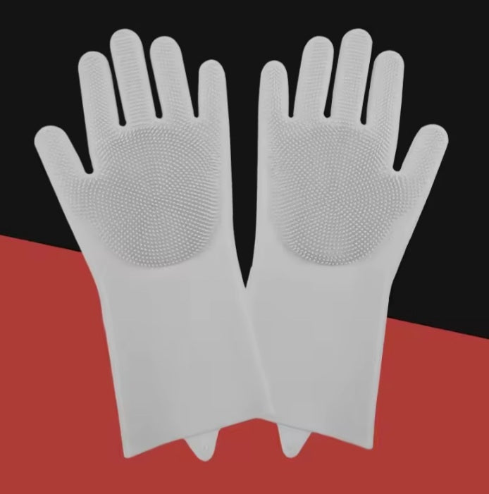 🧤 PetAura™ Magic Pet Grooming & Cleaning Gloves – Silicone Bath Scrubber, Hair Remover & Multi-Use