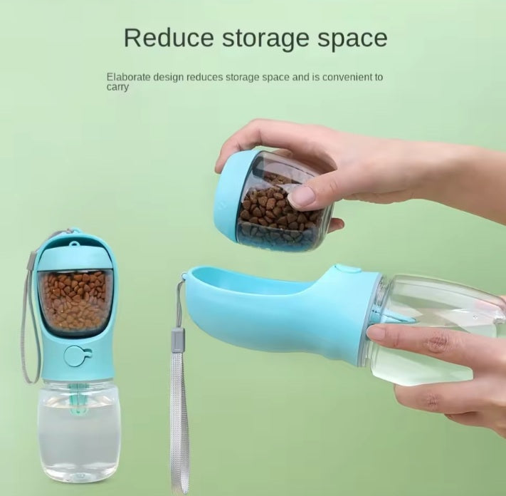 PetAura DuoHydra™-Portable Pet Water and Food Bottle
