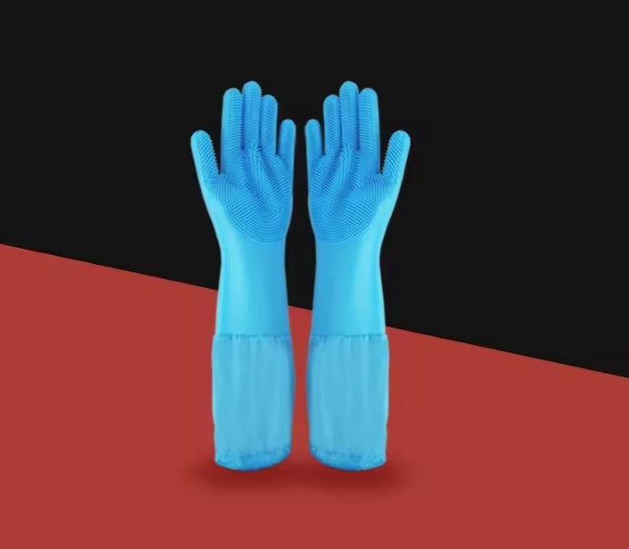 🧤 PetAura™ Magic Pet Grooming & Cleaning Gloves – Silicone Bath Scrubber, Hair Remover & Multi-Use